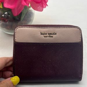 Kate Spade Maroon Pink Small Wallet